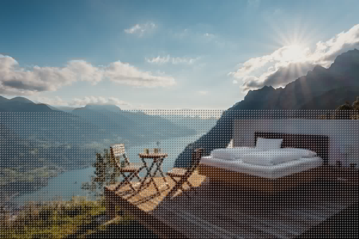 Cabin bedroom with comfortable bedding